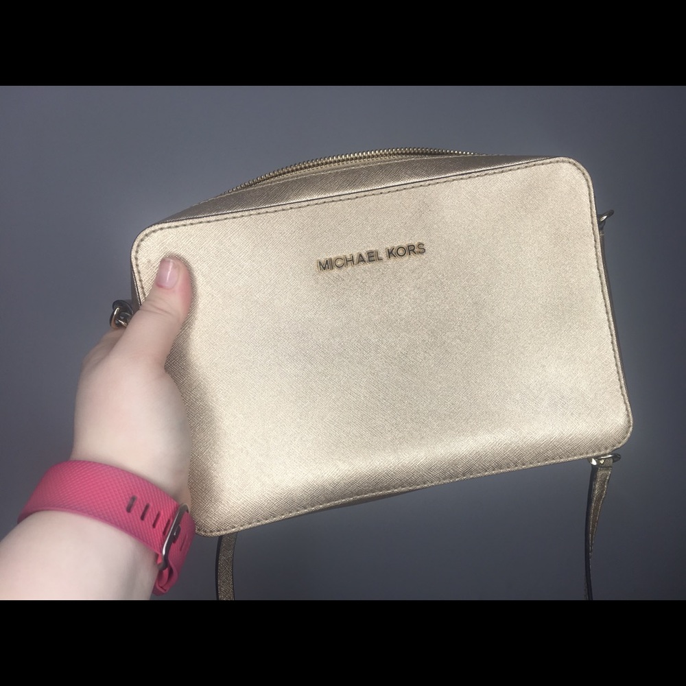 Michael Kors gold crossbody